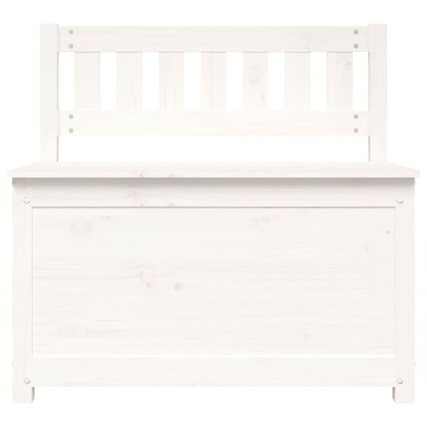 ŁAWKA BIAŁA 80X41X77CM DREWNO SOSNOWE