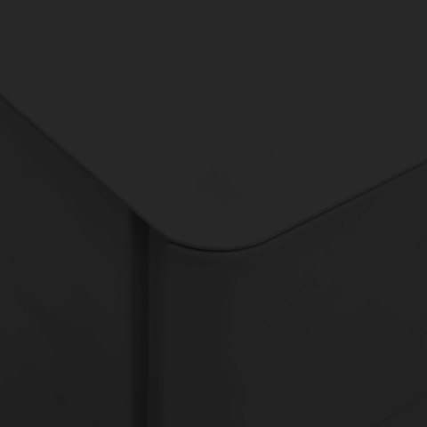 MOBILNA SZAFKA KARTOTEKOWA CZARNA 30X45X59CM STALOWA