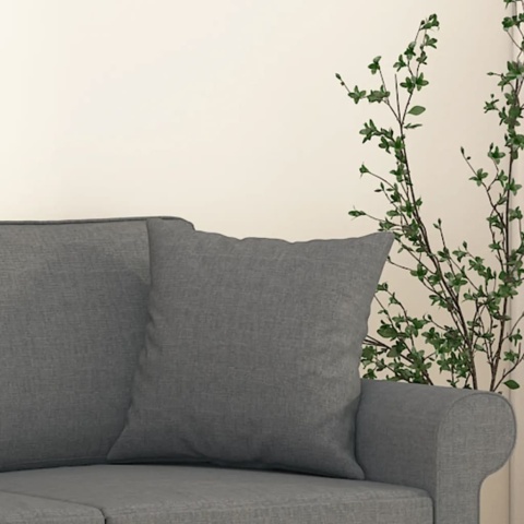 PODUSZKI OZDOBNE 2 SZT CIEMNOSZARY 40X40CM TKANINA