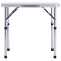 SKŁADANY STOLIK TURYSTYCZNY BIAŁY ALUMINIOWY 60X45CM