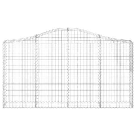 ŁUKOWATY KOSZ GABIONOWY 200X30X100/120CM GALWANIZOWANE ŻELAZO