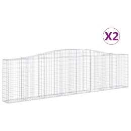 KOSZE GABIONOWE 2SZT 400X30X100/120CM GALWANIZOWANE ŻELAZO