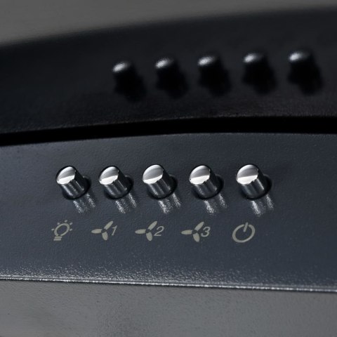 ŚCIENNY OKAP KUCHENNY STAL NIERDZEWNA 756M³/H 90CM CZARNY