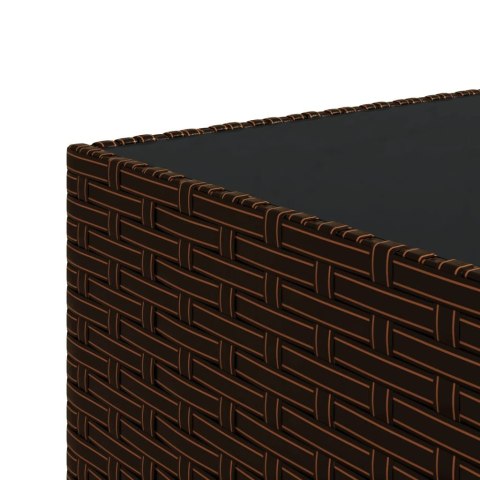 3-CZ. ZESTAW WYPOCZYNKOWY DO OGRODU PODUSZKI BRĄZ POLIRATTAN