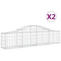KOSZE GABIONOWE 2 SZT 200X30X40/60CM GALWANIZOWANE ŻELAZO
