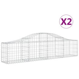 KOSZE GABIONOWE 2 SZT 200X30X40/60CM GALWANIZOWANE ŻELAZO