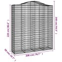 ŁUKOWATY KOSZ GABIONOWY 200X50X220/240CM GALWANIZOWANE ŻELAZO