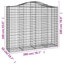 KOSZE GABIONOWE 4SZT 200X50X160/180CM GALWANIZOWANE ŻELAZO