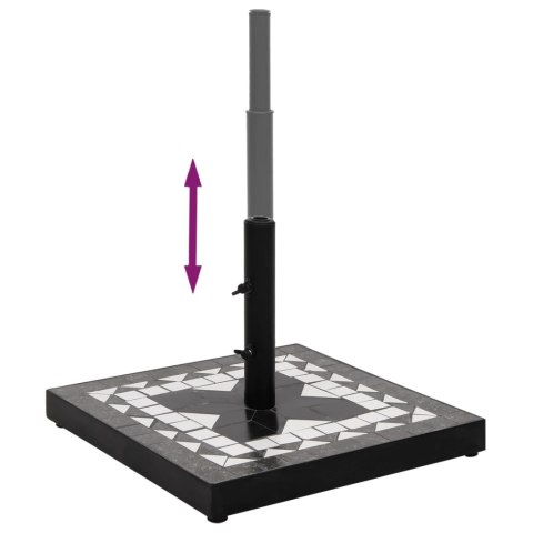 KWADRATOWA PODSTAWA POD PARASOL CZARNO-BIAŁA 12KG