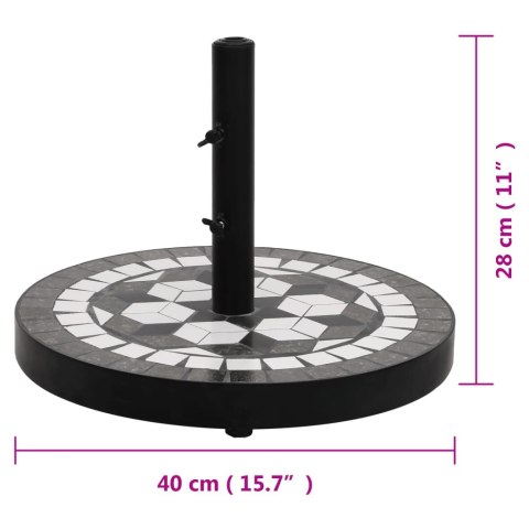 OKRĄGŁA PODSTAWA POD PARASOL CZARNO-BIAŁA 12KG