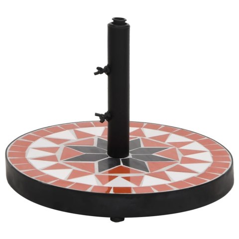 OKRĄGŁA PODSTAWA POD PARASOL TERAKOTOWO-BIAŁA 12KG