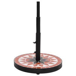 OKRĄGŁA PODSTAWA POD PARASOL TERAKOTOWO-BIAŁA 12KG