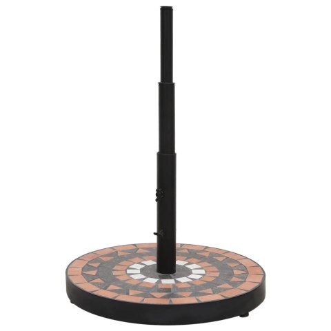 OKRĄGŁA PODSTAWA POD PARASOL TERAKOTOWO-BIAŁA 12KG