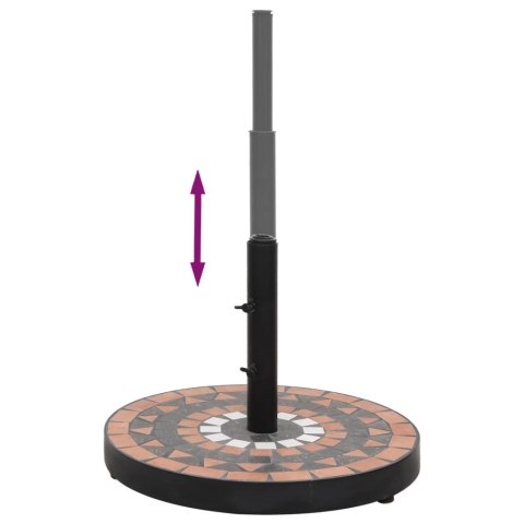 OKRĄGŁA PODSTAWA POD PARASOL TERAKOTOWO-BIAŁA 12KG