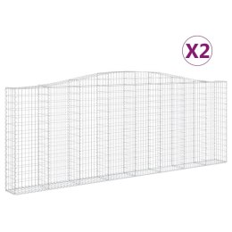 KOSZE GABIONOWE 2SZT 400X30X140/160CM GALWANIZOWANE ŻELAZO