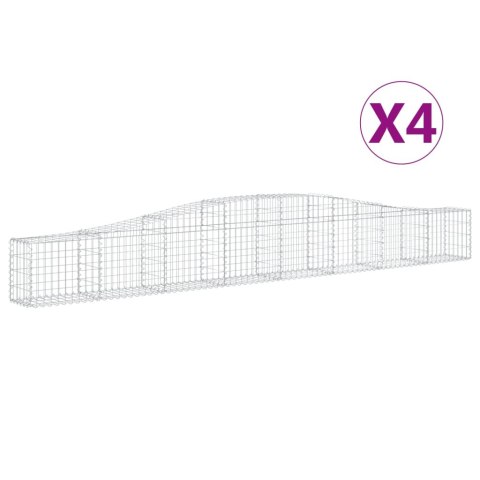 KOSZE GABIONOWE 4SZT 400X30X40/60CM GALWANIZOWANE ŻELAZO
