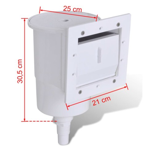 8-CZĘŚCIOWY SKIMMER OCZYSZCZACZ DO BASENU 21X25X30,5CM