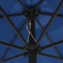 PARASOL OGRODOWY Z LED I ALUMINIOWYM SŁUPKIEM 270CM LAZUROWY