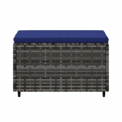 PODNÓŻEK OGRODOWY Z PODUSZKĄ SZARY POLIRATTAN