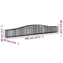 KOSZE GABIONOWE 6 SZT 400X30X40/60CM GALWANIZOWANE ŻELAZO