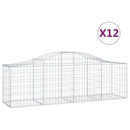 KOSZE GABIONOWE 12 SZT 200X50X60/80CM GALWANIZOWANE ŻELAZO