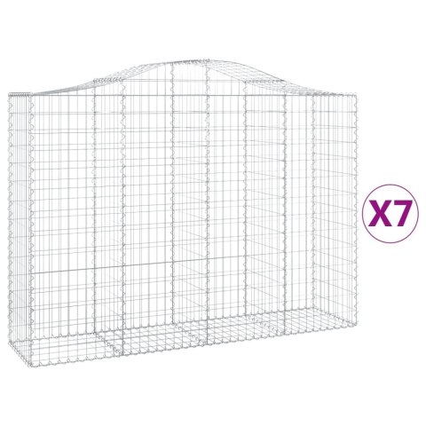 KOSZE GABIONOWE 7 SZT 200X50X140/160CM GALWANIZOWANE ŻELAZO