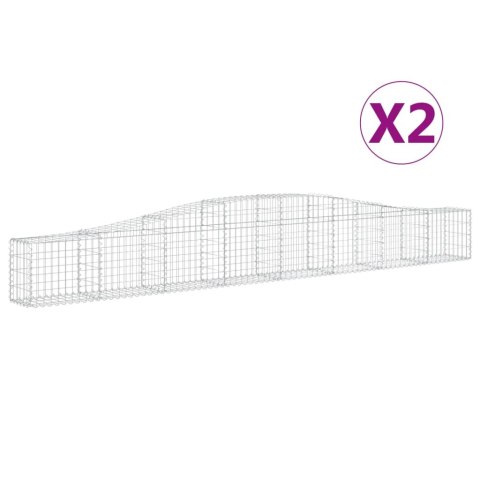 KOSZE GABIONOWE 2SZT 400X30X40/60CM GALWANIZOWANE ŻELAZO