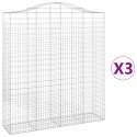 KOSZE GABIONOWE 3 SZT 200X50X220/240CM GALWANIZOWANE ŻELAZO