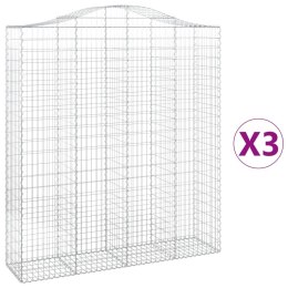 KOSZE GABIONOWE 3 SZT 200X50X220/240CM GALWANIZOWANE ŻELAZO