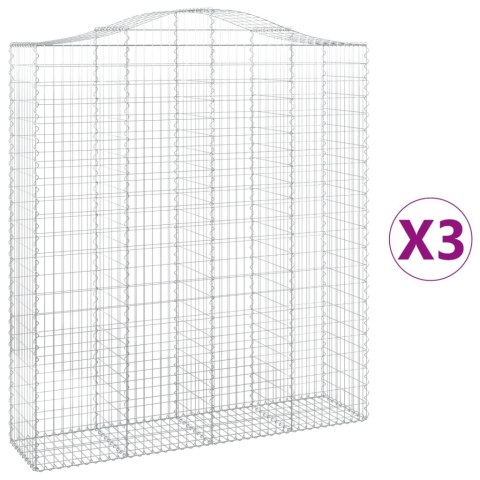 KOSZE GABIONOWE 3 SZT 200X50X220/240CM GALWANIZOWANE ŻELAZO
