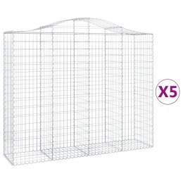 KOSZE GABIONOWE 5 SZT 200X50X160/180CM GALWANIZOWANE ŻELAZO