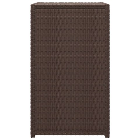 STOLIK W KSZTAŁCIE LITERY C BRĄZOWY 40X35X60CM POLIRATTAN