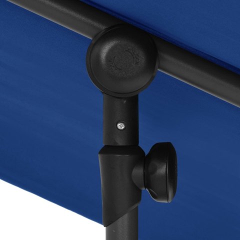 PARASOL OGRODOWY NA SŁUPKU 180X130CM LAZUROWY