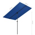 PARASOL OGRODOWY NA SŁUPKU 180X130CM LAZUROWY