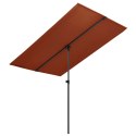 PARASOL OGRODOWY NA SŁUPKU 180X130CM TERAKOTA
