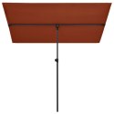 PARASOL OGRODOWY NA SŁUPKU 180X130CM TERAKOTA