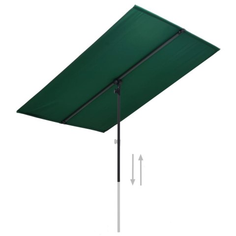PARASOL OGRODOWY NA SŁUPKU 180X130CM ZIELONY