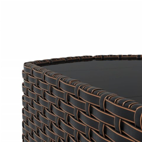 3-CZ. ZESTAW WYPOCZYNKOWY DO OGRODU PODUSZKI BRĄZ POLIRATTAN