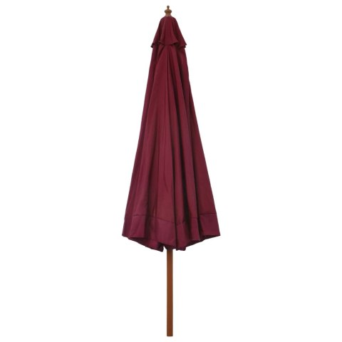 PARASOL OGRODOWY NA DREWNIANYM SŁUPKU 330CM BURGUNDOWY
