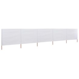 PARAWAN POKOJOWY 5-SKRZYDŁOWY Z TKANINY 600X160CM PIASKOWA BIEL