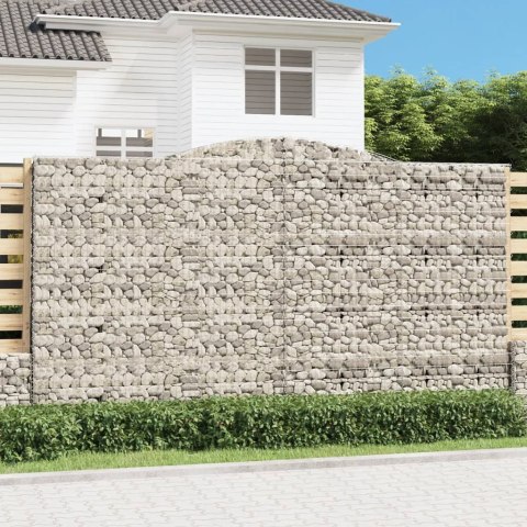 KOSZE GABIONOWE 2 SZT 400X30X220/240CM GALWANIZOWANE ŻELAZO