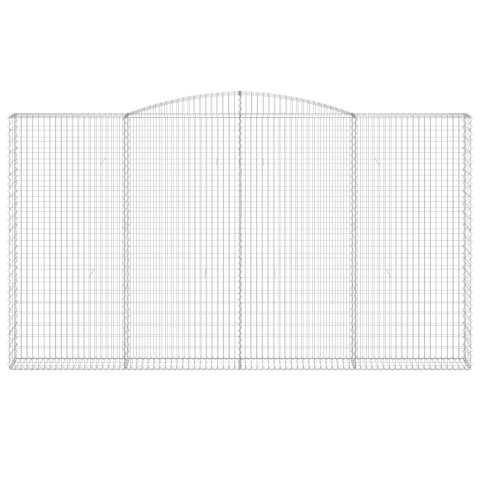 KOSZE GABIONOWE 2 SZT 400X30X220/240CM GALWANIZOWANE ŻELAZO