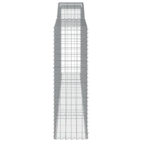 KOSZE GABIONOWE 2 SZT 400X50X160/180CM GALWANIZOWANE ŻELAZO