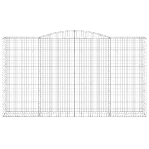 KOSZE GABIONOWE 2 SZT 400X50X220/240CM GALWANIZOWANE ŻELAZO