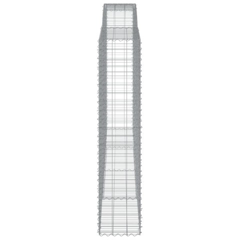 KOSZE GABIONOWE 2 SZT 400X50X220/240CM GALWANIZOWANE ŻELAZO