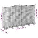 KOSZE GABIONOWE 3 SZT 400X50X220/240CM GALWANIZOWANE ŻELAZO