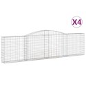 KOSZE GABIONOWE 4 SZT 400X30X100/120CM GALWANIZOWANE ŻELAZO