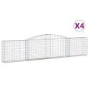 KOSZE GABIONOWE 4 SZT 400X30X80/100CM GALWANIZOWANE ŻELAZO