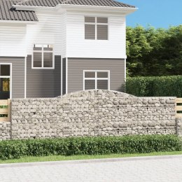 KOSZE GABIONOWE 4 SZT 400X50X120/140CM GALWANIZOWANE ŻELAZO