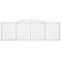 KOSZE GABIONOWE 4 SZT 400X50X120/140CM GALWANIZOWANE ŻELAZO